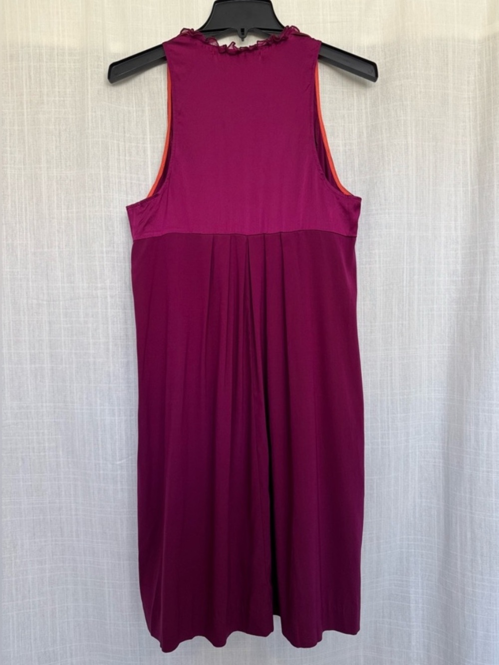A Common Thread Silk Blend Pleated Dress Magenta Purple Size M - Picture 4 of 14